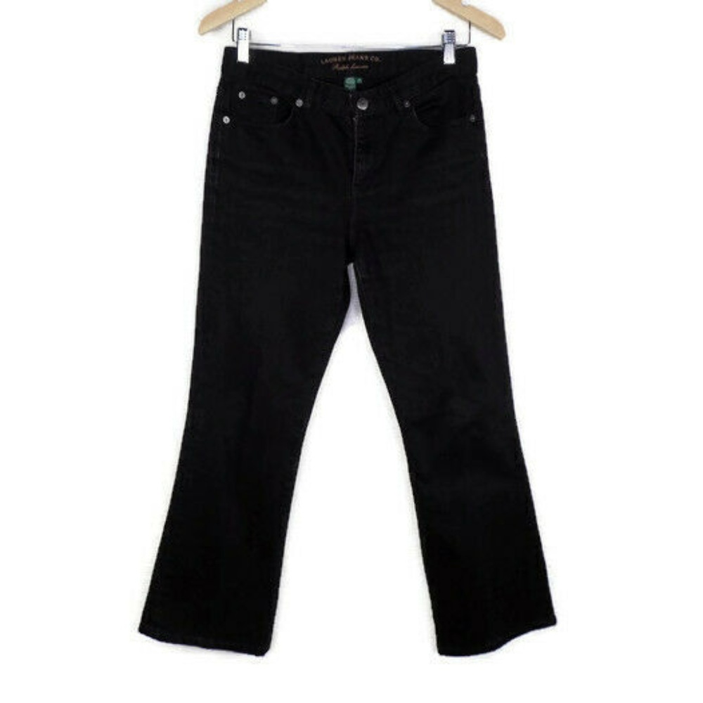 LAUREN RALPH LAUREN Black Jeans Womens Petite 4P